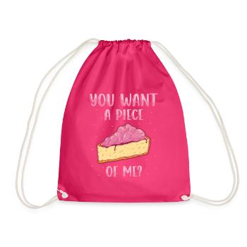 Baking Cake Baker Confectioner - Drawstring Bag - fuchsia - Front