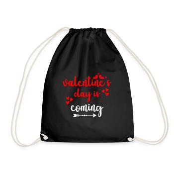 Valentine's Day is just around the corner - Drawstring Bag - black - Front