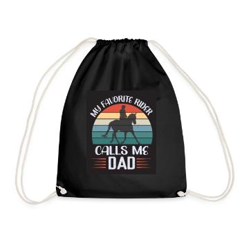 Cavalier Cheval Père Papa Cavalier - Sac de sport léger - noir - Devant