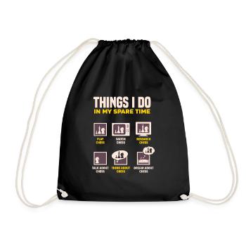 Drôle de joueur d’échecs Cadeau de joueur d’échecs - Sac de sport léger - noir - Devant