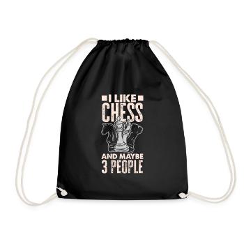 Drôle de joueur d’échecs Cadeau de joueur d’échecs - Sac de sport léger - noir - Devant