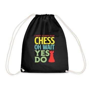 Drôle de joueur d’échecs Cadeau de joueur d’échecs - Sac de sport léger - noir - Devant