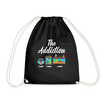 Lustiges Aquarist Aquarianer Aquarium Geschenk - Turnbeutel - Schwarz - Vorne