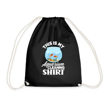 Lustiges Aquarist Aquarianer Aquarium Geschenk - Turnbeutel - Schwarz - Vorne