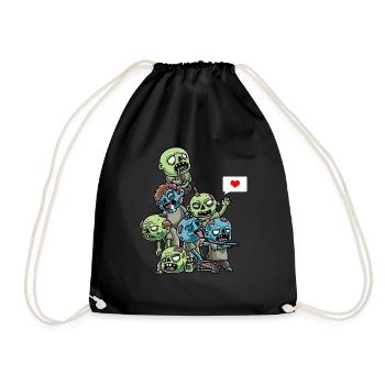 Funny Zombies Spooky Halloween Creepy - Drawstring Bag - black - Front