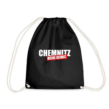 Chemnitz meine Heimat - Turnbeutel - Schwarz - Vorne