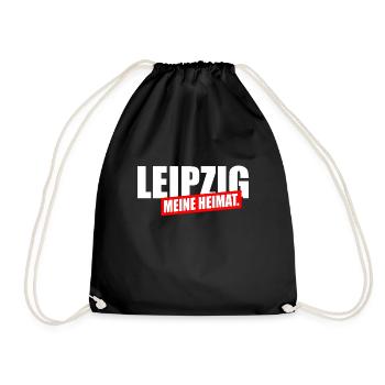 Leipzig meine Heimat - Turnbeutel - Schwarz - Vorne