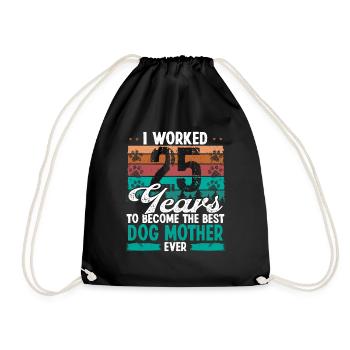 25 ans Meilleur chien Mère 25 anniversaire Chien Maman - Sac de sport léger - noir - Devant