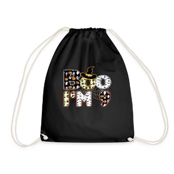 Halloween Pattern Spider Creatures Birth Age 9 - Drawstring Bag - black - Front