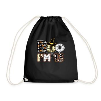 Halloween Pattern Spider Creatures Birth Age 15 - Drawstring Bag - black - Front