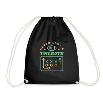 American Football Sports Saying Game Day - Drawstring Bag - black - Front