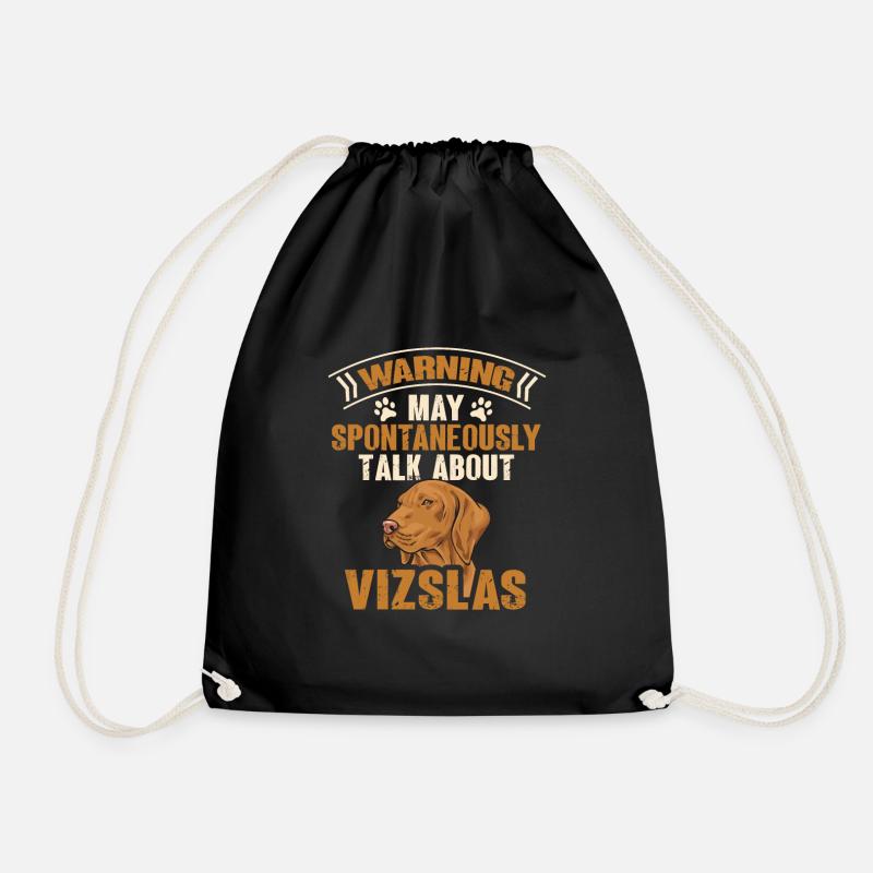 Vizsla Dog Hungarian Vizsla - Drawstring Bag - black