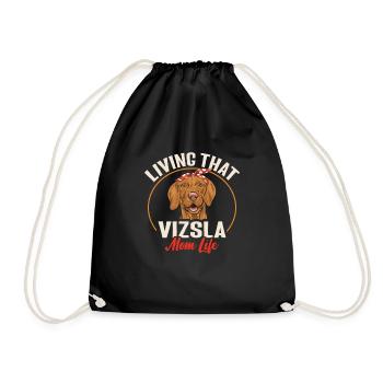 Vizsla Mama Hund Mama Ungarischer Vizsla - Turnbeutel - Schwarz - Vorne