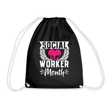 Mois du travail social à l’école Cœur - Sac de sport léger - noir - Devant