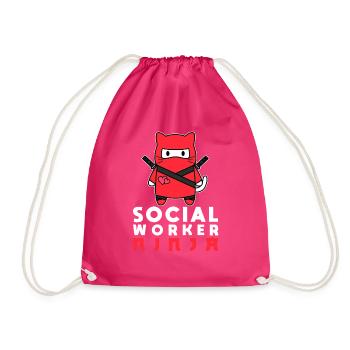 Mois du travail social à l’école Chat - Sac de sport léger - fuchsia - Devant