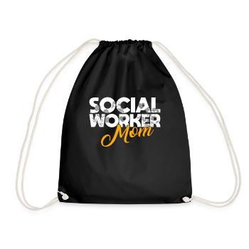 School Social Work Month Social - Turnbeutel - Schwarz - Vorne