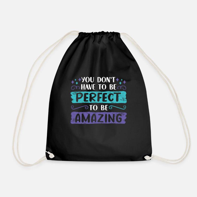 School Social Work Month You DoT - Drawstring Bag - black