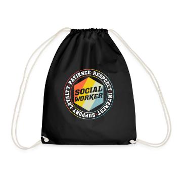 Mois du travail social scolaire Retro - Sac de sport léger - noir - Devant