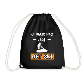 je peux pas j'ai jet ski cadeau jet ski - Sac de sport léger - noir - Devant