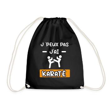 je peux pas j'ai karaté art martial cadeau karaté - Sac de sport léger - noir - Devant