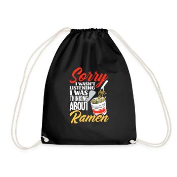 Lustiges Ramen Geschenk - Turnbeutel - Schwarz - Vorne