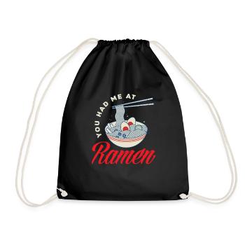 Lustiges Ramen Geschenk - Turnbeutel - Schwarz - Vorne