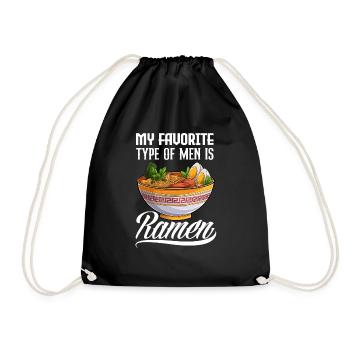Lustiges Ramen Liebhaber Geschenk - Turnbeutel - Schwarz - Vorne