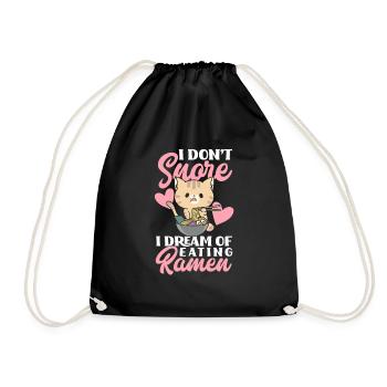 Lustiges Ramen Liebhaber Geschenk - Turnbeutel - Schwarz - Vorne