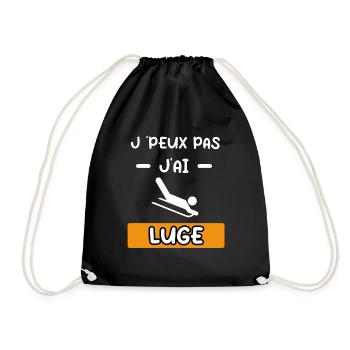 je peux pas j'ai luge cadeau luge - Sac de sport léger - noir - Devant