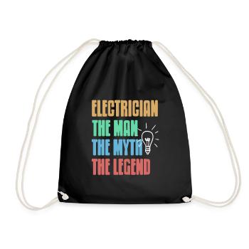 ELECTRICIAN The MAN The Myth The Legend Cool Retro - Drawstring Bag - black - Front