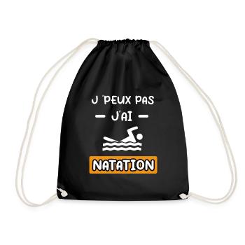 je peux pas j'ai natation cadeau natation - Sac de sport léger - noir - Devant