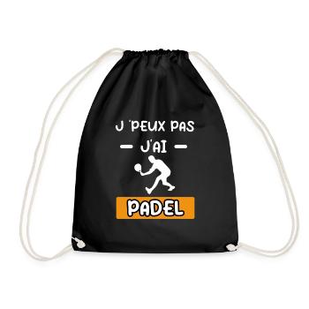 je peux pas j'ai padel cadeau padel - Sac de sport léger - noir - Devant