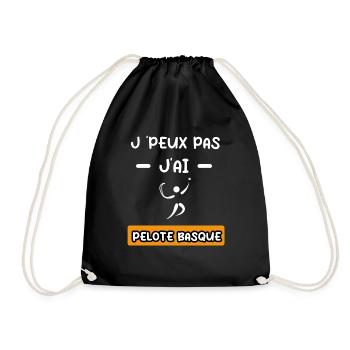 je peux pas j'ai pelote basque cadeau pelote - Sac de sport léger - noir - Devant