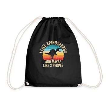 J'aime Les Spinosaure Cadeau Humour Dinosaure - Sac de sport léger - noir - Devant