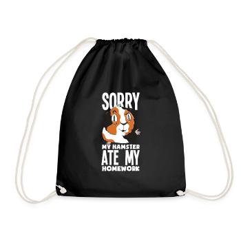 Mon hamster a mangé mes devoirs - Sac de sport léger - noir - Devant