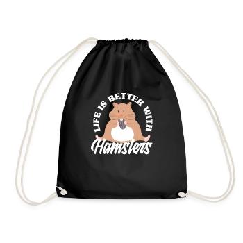 Drôle de cadeau de hamster - Sac de sport léger - noir - Devant