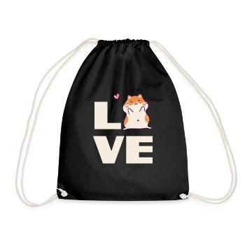 Drôle de cadeau de hamster - Sac de sport léger - noir - Devant
