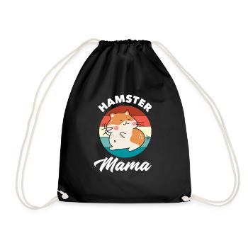 Drôle hamster cadeau hamster maman - Sac de sport léger - noir - Devant