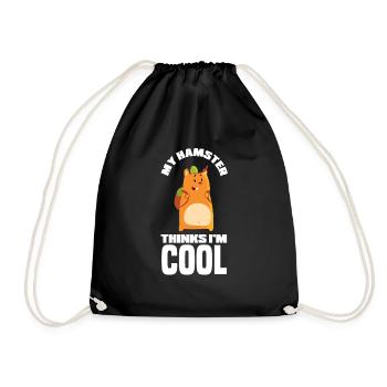Mon hamster pense que je suis cool - Sac de sport léger - noir - Devant