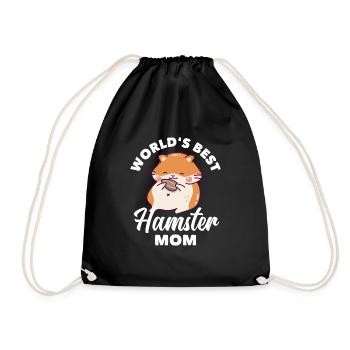 Drôle hamster cadeau hamster maman - Sac de sport léger - noir - Devant