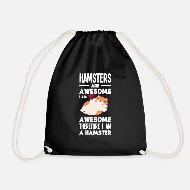 Lustiges Hamster Geschenk - Turnbeutel - Schwarz