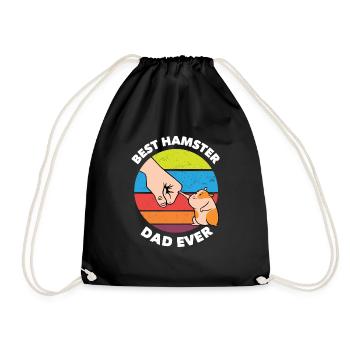 Drôle hamster cadeau hamster papa - Sac de sport léger - noir - Devant