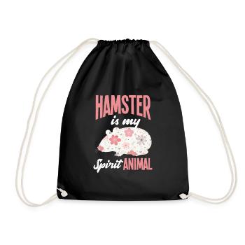 Drôle de cadeau de hamster - Sac de sport léger - noir - Devant