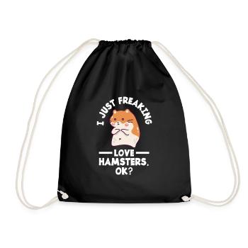 Drôle de cadeau de hamster - Sac de sport léger - noir - Devant