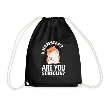 Drôle de cadeau de hamster - Sac de sport léger - noir - Devant