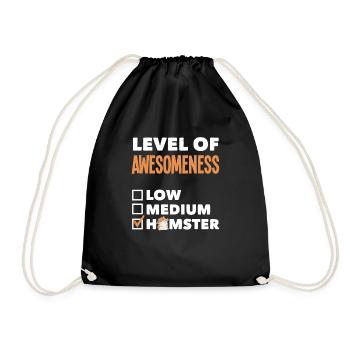 Drôle de cadeau de hamster - Sac de sport léger - noir - Devant