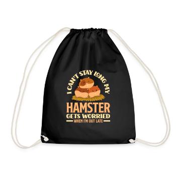 Drôle de cadeau de hamster - Sac de sport léger - noir - Devant