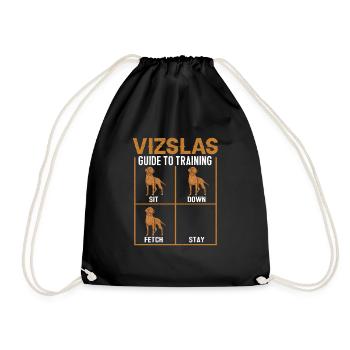 Vizslas Leitfaden zur Ausbildung Ungarischer Vizsl - Turnbeutel - Schwarz - Vorne
