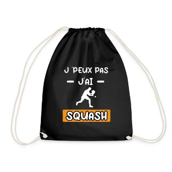 je peux pas j'ai squash cadeau squash - Sac de sport léger - noir - Devant