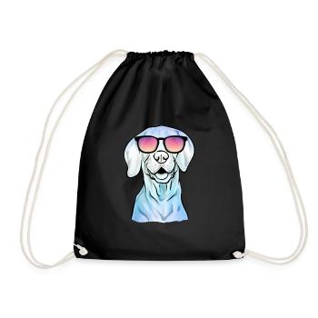 Vizsla Cool Retro Vintage Ungarischer Vizsla - Turnbeutel - Schwarz - Vorne